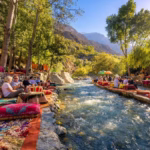 Traditional Berber lunch by the Ourika River at Setti Fatma — tagine and mint tea at a riverside restaurant near Marrakech
