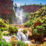 Ouzoud Waterfalls day trip from Marrakech — three-tier 110-metre cascade in the Middle Atlas Morocco