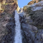 Setti Fatma waterfalls in Ourika Valley — cascading natural pools surrounded by rocks and Atlas mountain vegetation