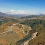 Tizi n'Tichka mountain pass 2260 metres on private day trip from Marrakech to Ait Benhaddou — High Atlas road Morocco