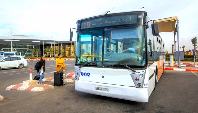 Marrakech aeroport bus ALSA Bus Line 19 stop at Jemaâ el-Fna