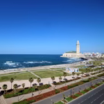 Casablanca Atlantic Corniche seafront — private day trip from Marrakech lunch stop