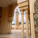 Hassan II Mosque Casablanca — private day trip from Marrakech, Atlantic ocean backdrop