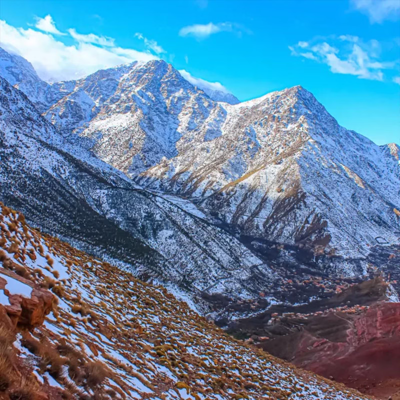Imlil-Atlas-Mountains-snow Imlil Atlas Mountains-Day Trip